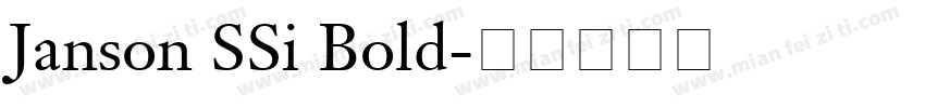 Janson SSi Bold字体转换